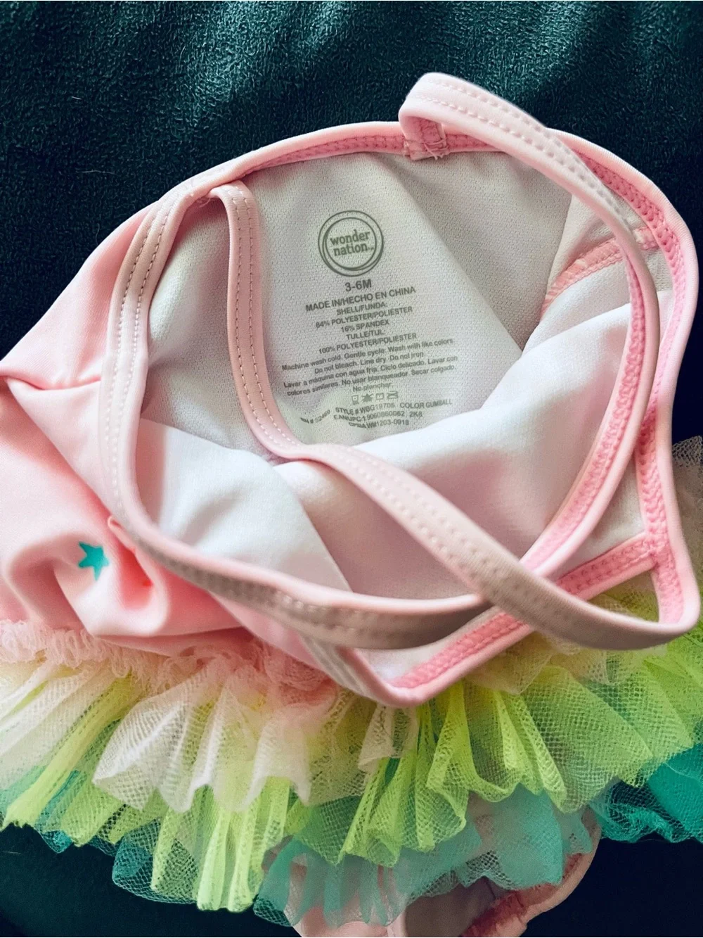 Infant Pink Unicorn Tutu One-Piece Swimsuit